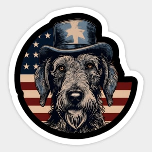 Irish Wolfhound 4th of July Sticker